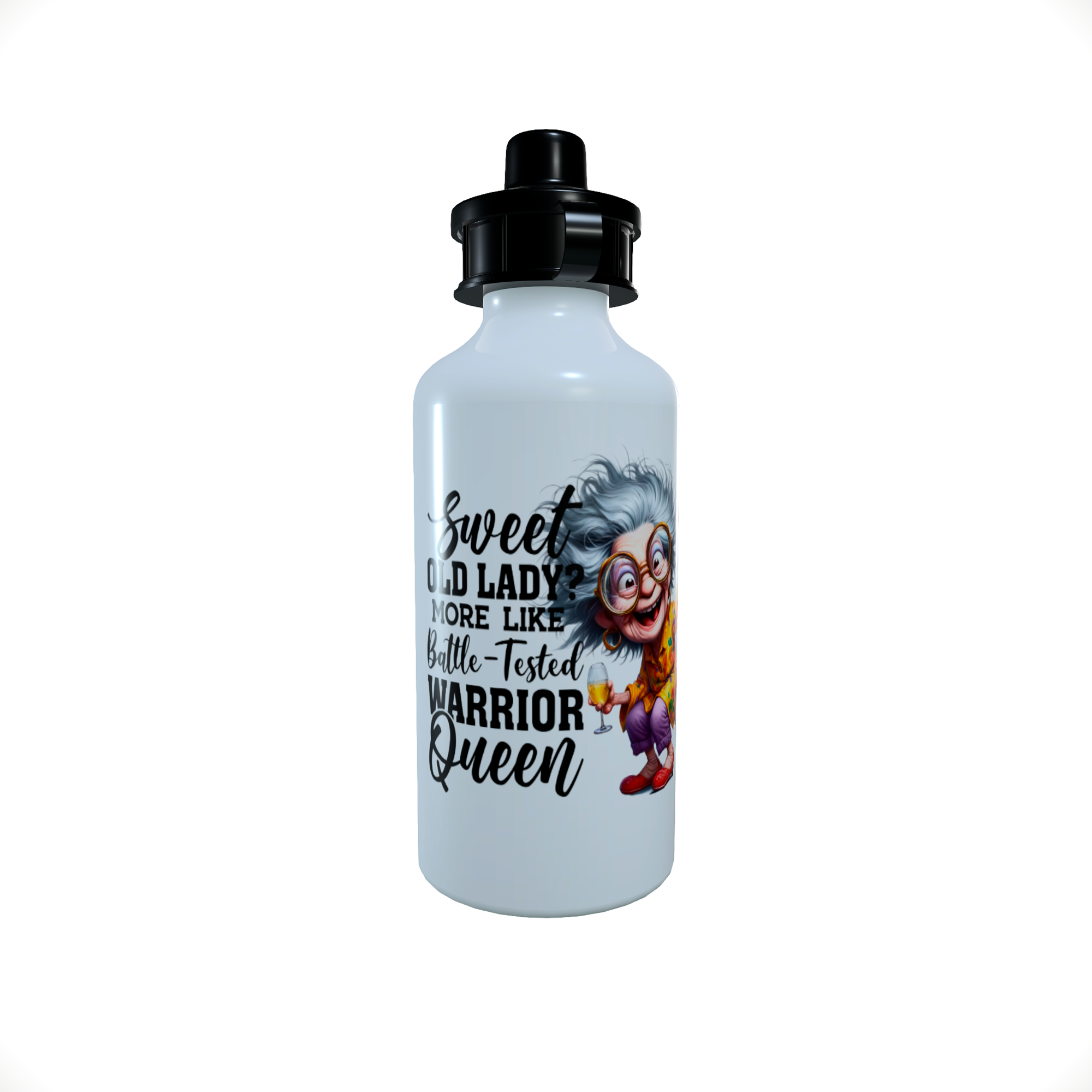 Sweet Old Lady... aluminium drinks bottle - Click Image to Close